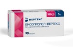 Бисопролол-Вертекс, таблетки покрытые пленочной оболочкой 5 мг 90 шт