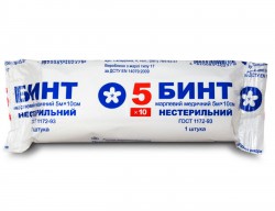 Бинт нестерильный р. 5мх10см 36 г/м кв.